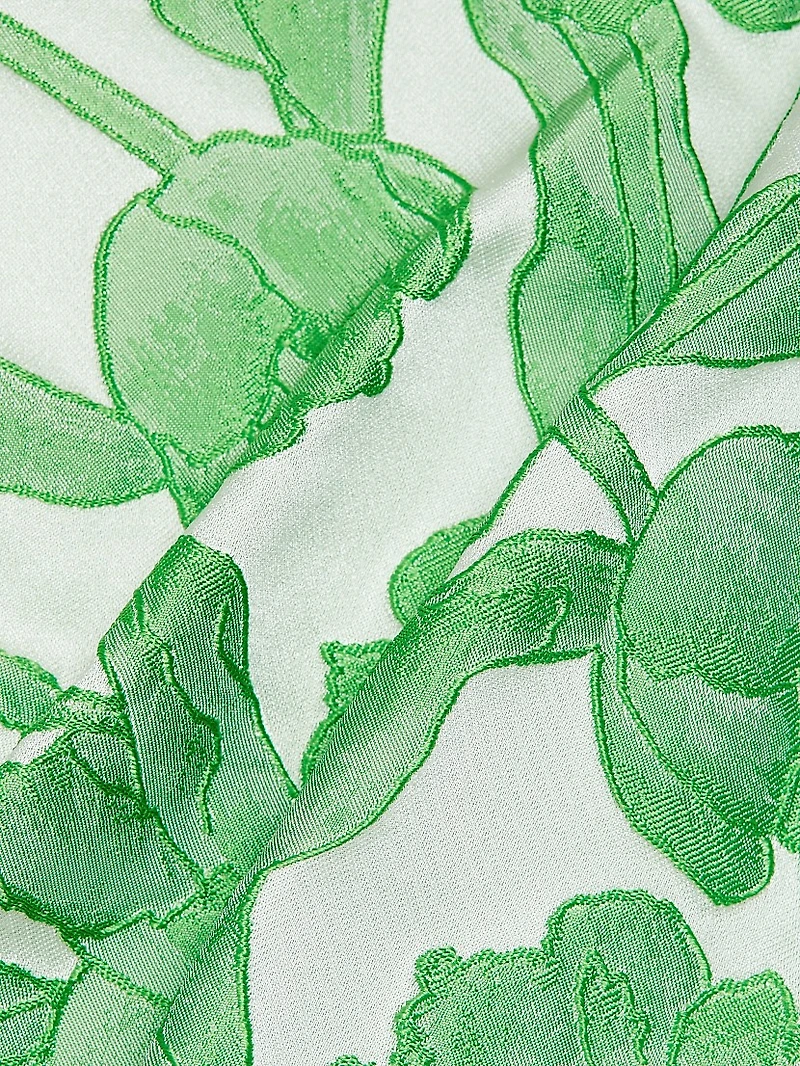 Tulip Floral Jacquard Crop Top
