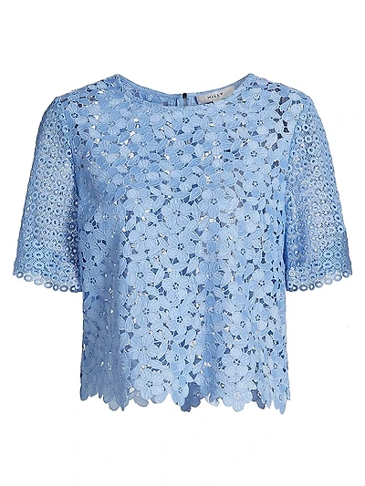 Geometric Floral Lace Top