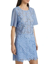 Geometric Floral Lace Top