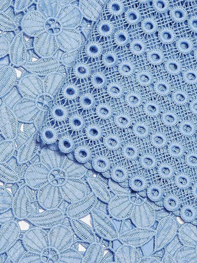 Geometric Floral Lace Top