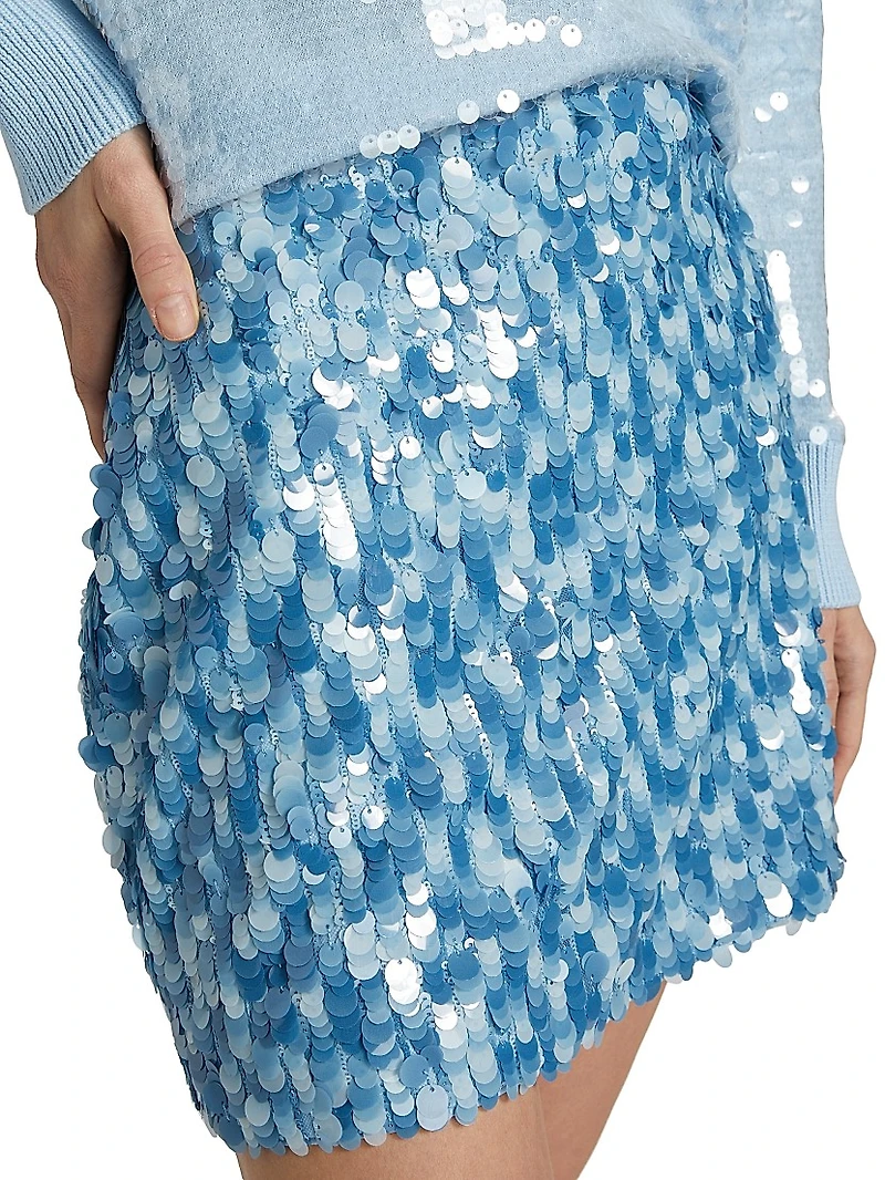 Modern Sequin Miniskirt