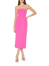 Taylor Cady Triangle Pleat Midi-Dress