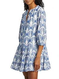 Tiered Butterfly Eyelet Dress