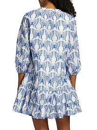 Tiered Butterfly Eyelet Dress