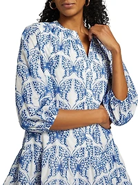 Tiered Butterfly Eyelet Dress