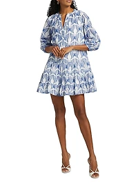 Tiered Butterfly Eyelet Dress