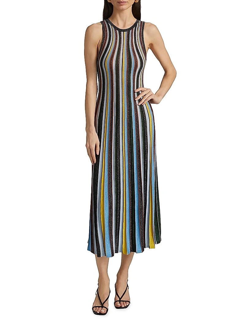 Striped Tank Midi-Dress