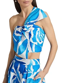 Laney Bow Printed Crop Top