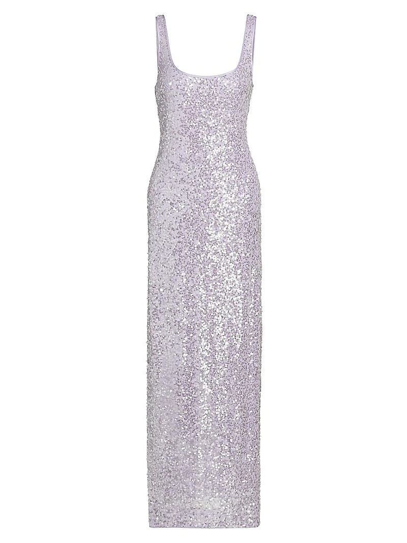 Tatum Shimmer Sequined Tank Gown