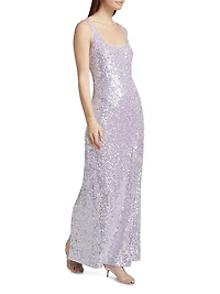 Tatum Shimmer Sequined Tank Gown