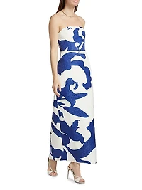 Orion Camellia Jacquard Column Gown