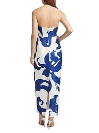 Orion Camellia Jacquard Column Gown