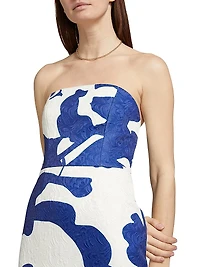 Orion Camellia Jacquard Column Gown