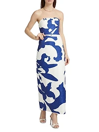 Orion Camellia Jacquard Column Gown