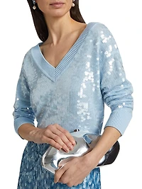Ilaria Sequined V-Neck Sweater