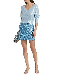 Ilaria Sequined V-Neck Sweater