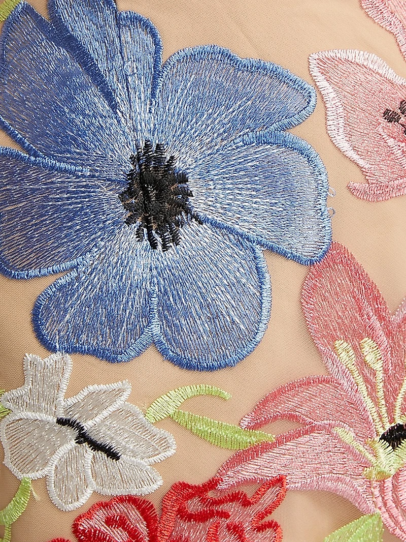 Nira Floral Off-the-Shoulder Cocktail Dress