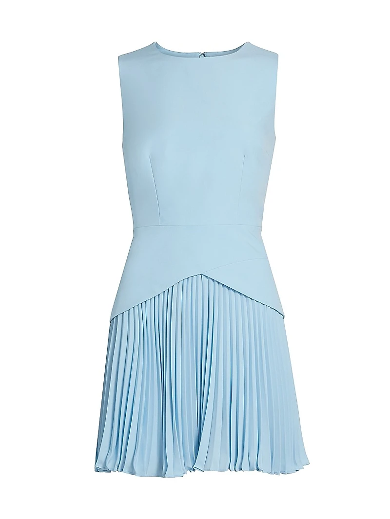Haddy Plissé Dropped Waist Minidress