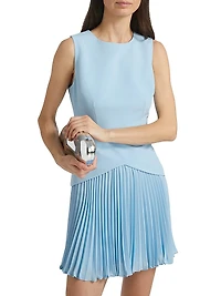 Haddy Plissé Dropped Waist Minidress