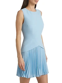 Haddy Plissé Dropped Waist Minidress