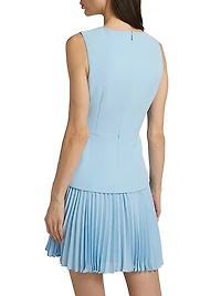 Haddy Plissé Dropped Waist Minidress