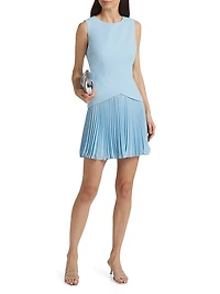 Haddy Plissé Dropped Waist Minidress