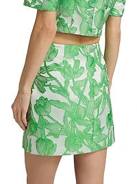 Tulip Jacquard Miniskirt