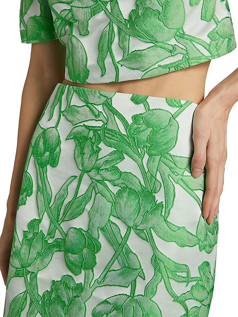 Tulip Jacquard Miniskirt