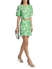 Tulip Jacquard Miniskirt