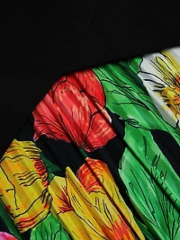 Haddy Tulip Rosette Pleated Minidress