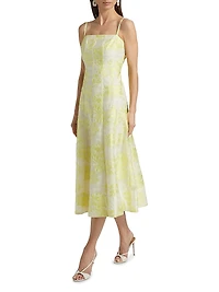 Floral Fil Coupe Cocktail Dress