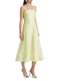 Floral Fil Coupe Cocktail Dress