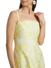 Floral Fil Coupe Cocktail Dress