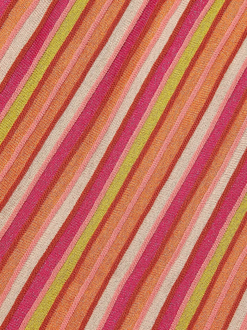 Striped Sleeveless Midi-Dress