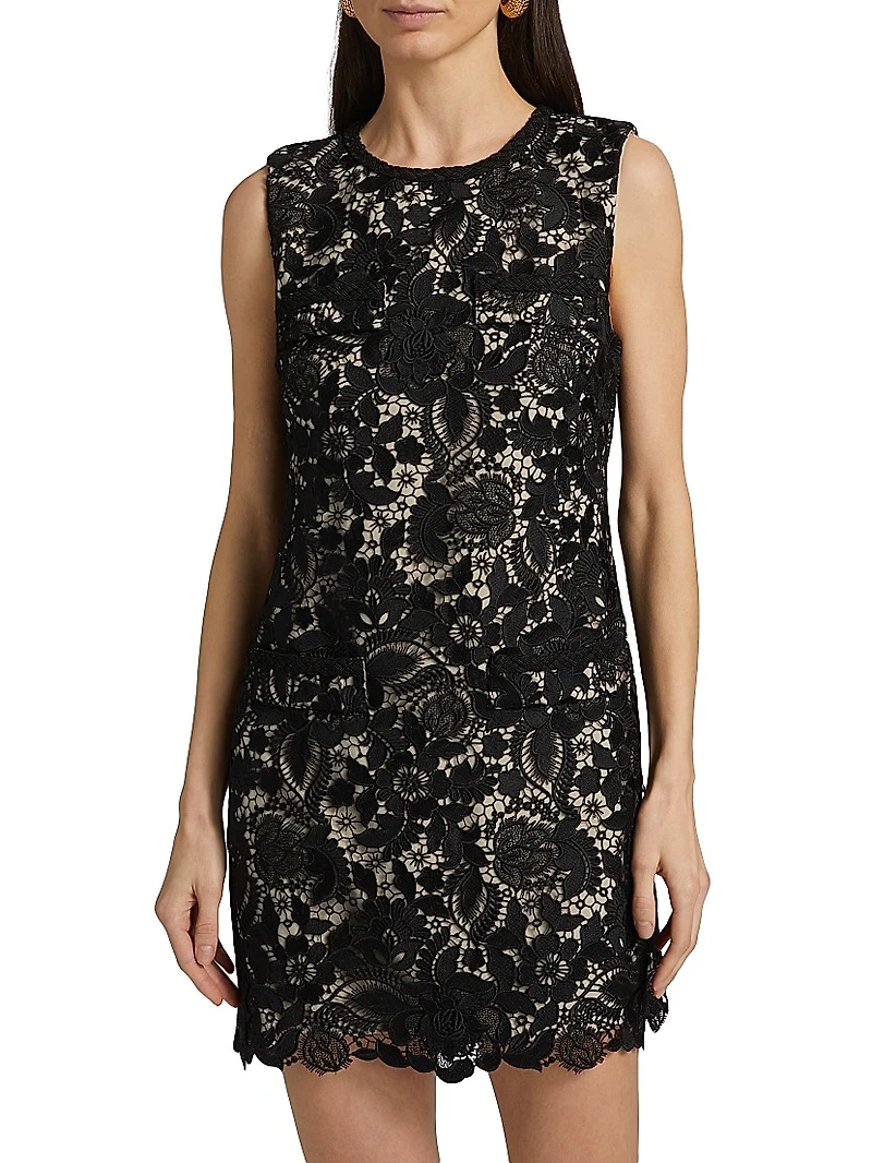 Garden Lace Sheath Minidress