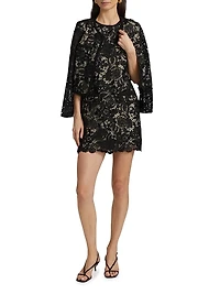 Garden Lace Sheath Minidress