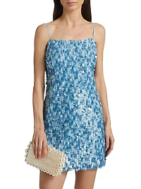 Colette Sequined & Beaded Minidress