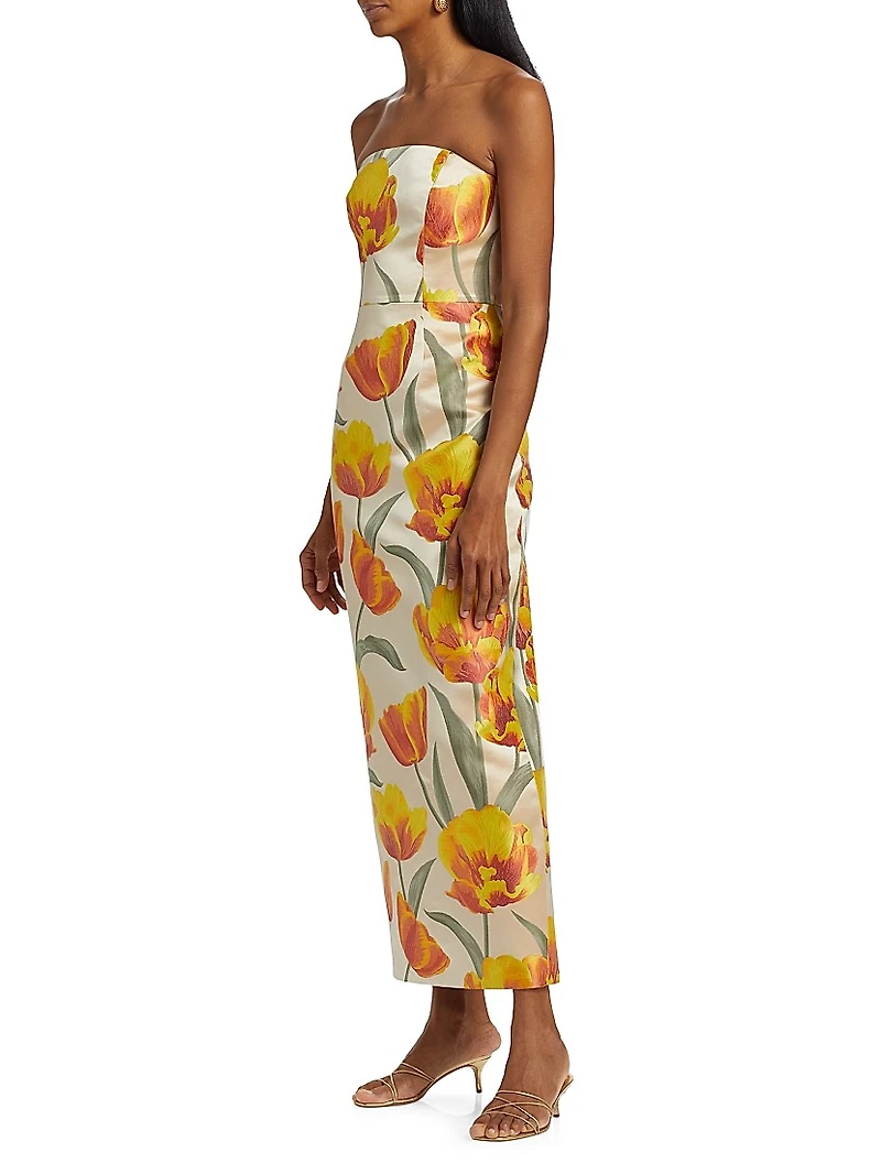 Orion Tulip Jacquard Column Gown