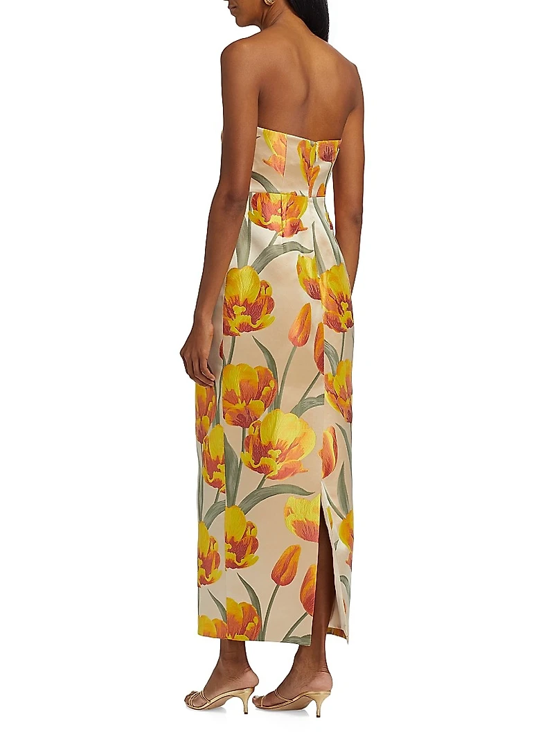 Orion Tulip Jacquard Column Gown