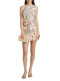 Ivette Floral Sequined Minidress