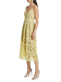 Trois Lace Midi-Dress