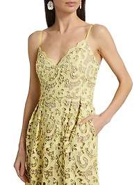 Trois Lace Midi-Dress