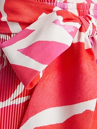 Liv Dream Rose Plissé Tie-Waist Minidress