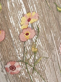 Tahlia Floral Sequined Flounce Cocktail Dress