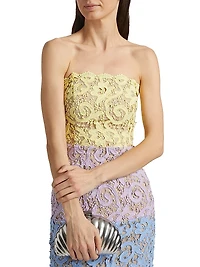 Kait Colorblocked Lace Cocktail Dress