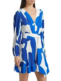 Liv Grand Foliage Pleated Minidress