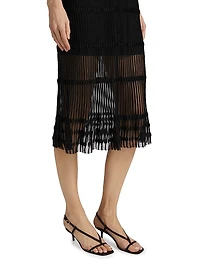 Sheer Ribbed Cami Midi-Dress