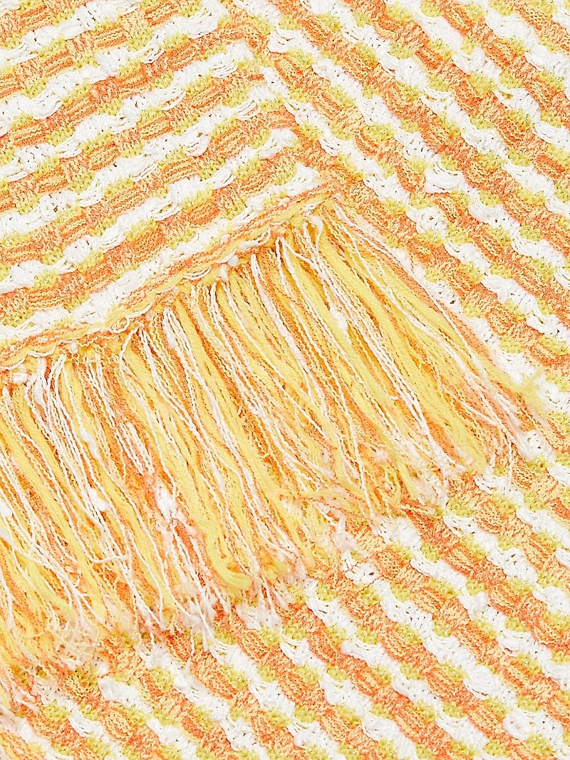 Kali Textured Fringe Knit Miniskirt