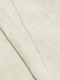 Asymmetric Pleated Linen Shorts