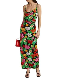 Tulip Rosette Cowlneck Cocktail Dress